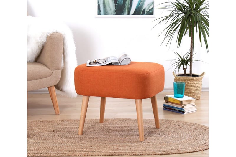 Sittpuff Eastchester 50 cm - Orange - Möbler - Fåtölj & stolar - Pall & puff - Sittpuff