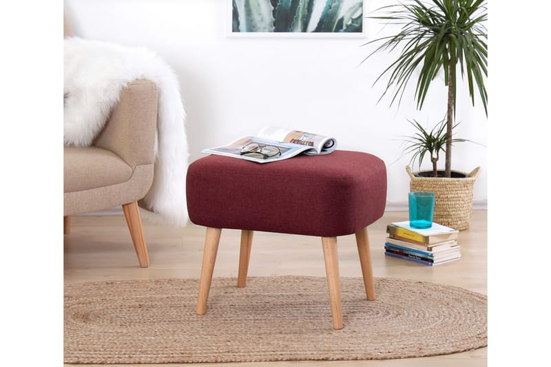 Sittpuff Eastchester 50 cm - Röd - Möbler - Fåtölj & stolar - Pall & puff - Sittpuff