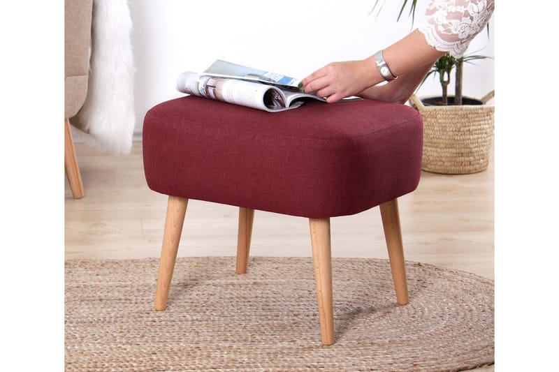 Sittpuff Eastchester 50 cm - R�öd - Möbler - Fåtölj & stolar - Pall & puff - Sittpuff