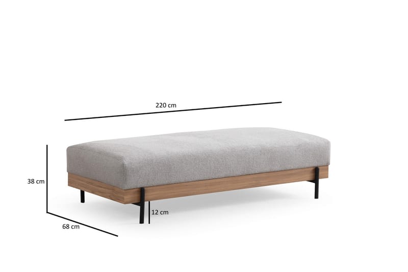Sittpuff Eti 68 cm - Grå - Möbler - Fåtölj & stolar - Pall & puff - Sittpuff