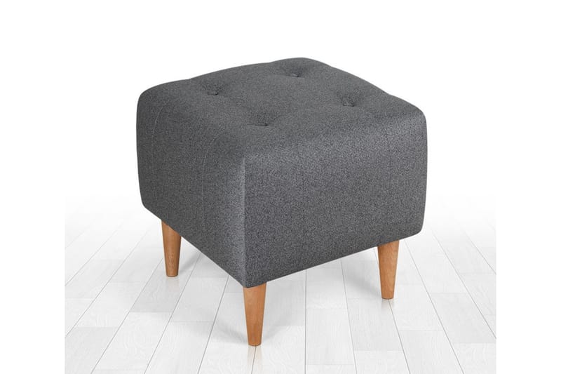 Sittpuff Hancock 43 cm - Grå - Möbler - Fåtölj & stolar - Pall & puff - Sittpuff