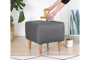 Sittpuff Hancock 43 cm - Grå - Möbler - Fåtölj & stolar - Pall & puff - Sittpuff