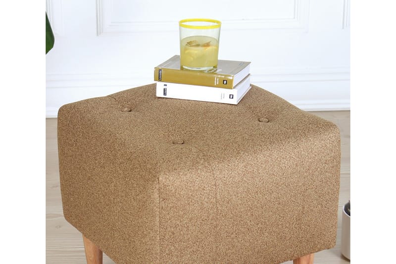 Sittpuff Hancock 43 cm - Guld - Möbler - Fåtölj & stolar - Pall & puff - Sittpuff