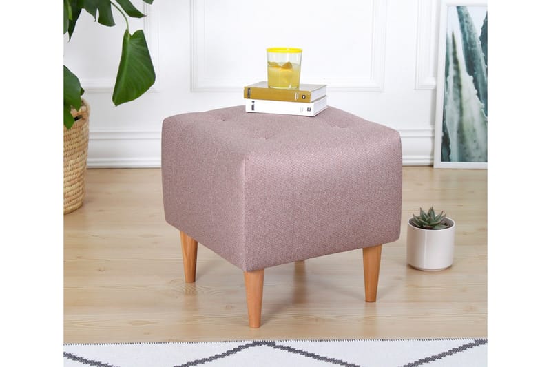 Sittpuff Hancock 43 cm - Rosa - Möbler - Fåtölj & stolar - Pall & puff - Sittpuff