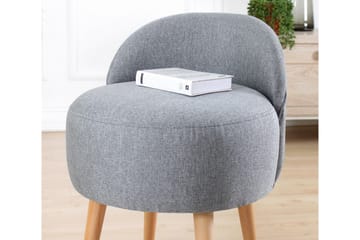 Sittpuff Hibbing 42 cm - Grå - Möbler - Fåtölj & stolar - Pall & puff - Sittpuff