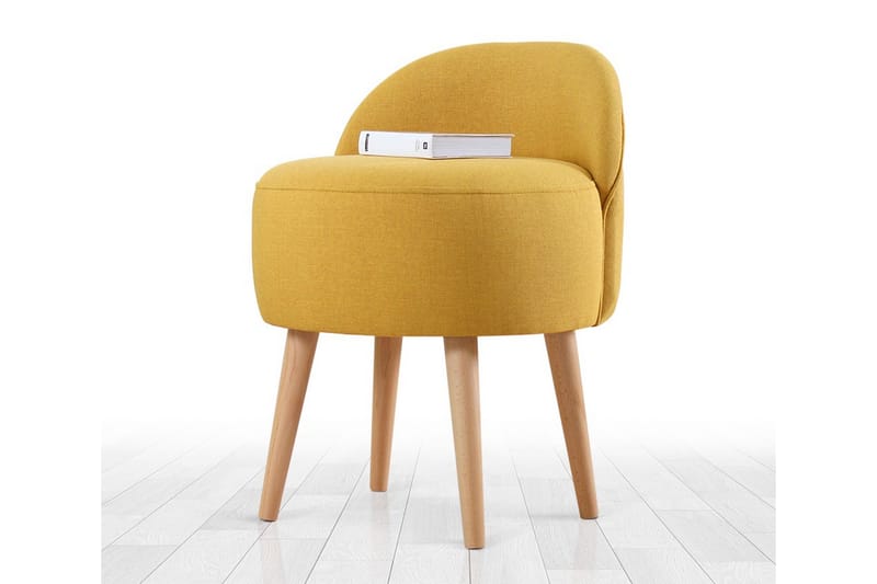 Sittpuff Hibbing 42 cm - Gul - Möbler - Fåtölj & stolar - Pall & puff - Sittpuff