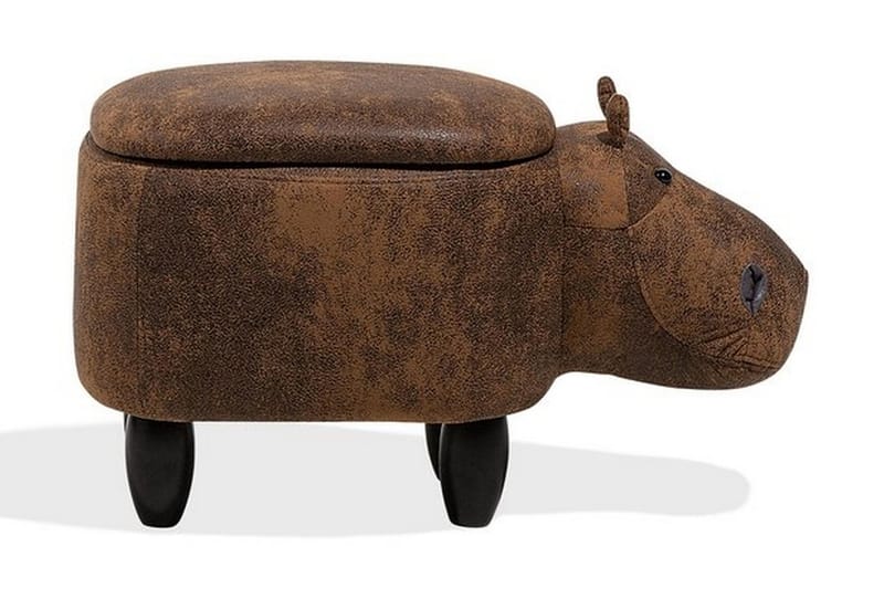 Sittpuff Hippo 32 cm - Brun - Möbler - Fåtölj & stolar - Pall & puff - Sittpuff