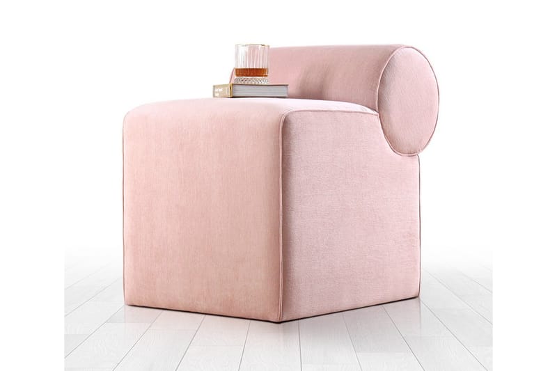 Sittpuff Linburg 45 cm - Rosa - Möbler - Fåtölj & stolar - Pall & puff - Sittpuff