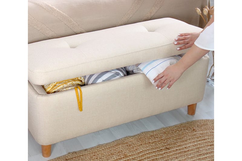 Sittpuff Mansi 100 cm - Cream - Möbler - Fåtölj & stolar - Pall & puff - Sittpuff