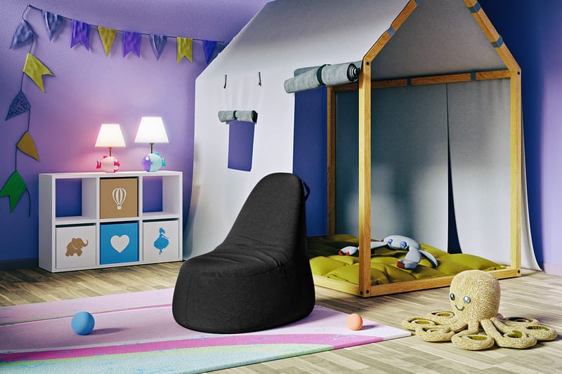Sittpuff Masaomi 83 cm - Svart - Möbler - Fåtölj & stolar - Pall & puff - Sittpuff