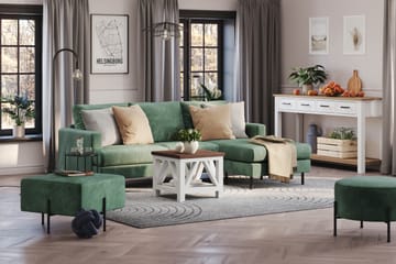 Sittpuff Menard Compact 60 cm Kvadratisk - Grön - M�öbler - Fåtölj & stolar - Pall & puff - Sittpuff