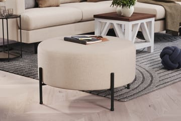 Sittpuff Menard Compact Rund 70 cm - Beige - Möbler - Fåtölj & stolar - Pall & puff - Sittpuff