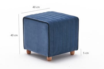 Sittpuff Mojajua - Blå/Natur - Möbler - Fåtölj & stolar - Pall & puff - Sittpuff