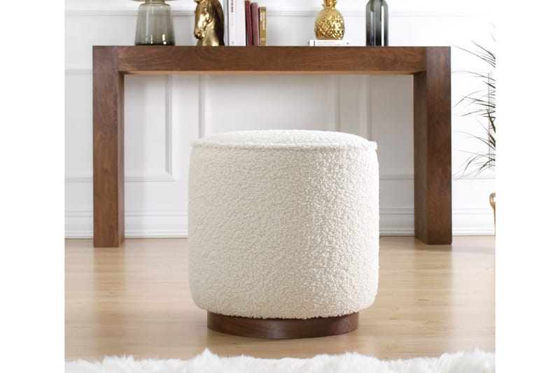 Sittpuff Monterey 42 cm - Vit - Möbler - Fåtölj & stolar - Pall & puff - Sittpuff