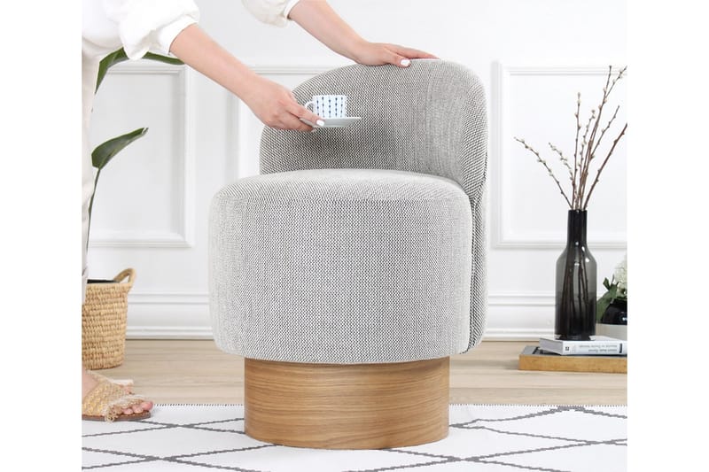 Sittpuff Muktan 47 cm - Grå - Möbler - Fåtölj & stolar - Pall & puff - Sittpuff