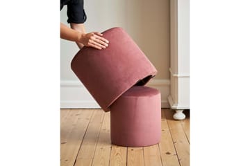 Sittpuff Mukuro 50 cm - Rosa - Möbler - Fåtölj & stolar - Pall & puff - Sittpuff