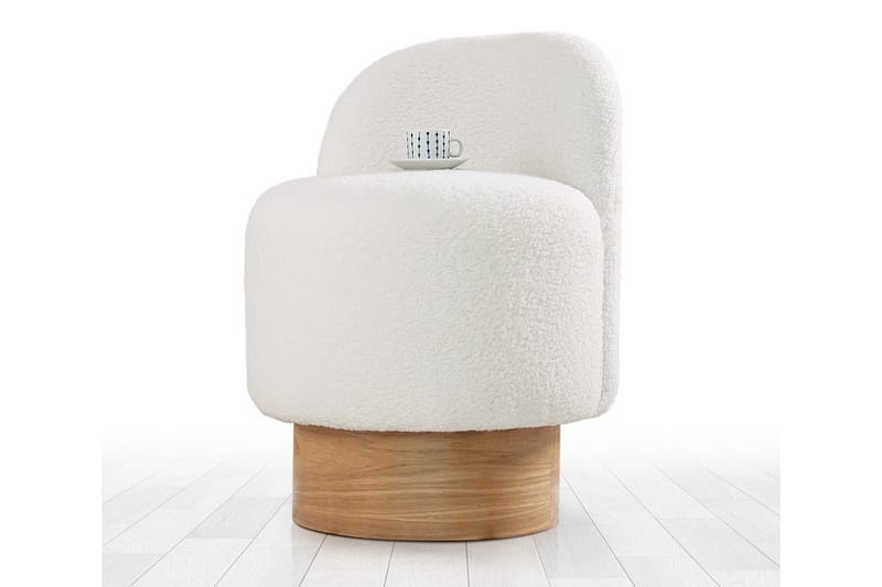 Sittpuff Nadem 47 cm - Vit - Möbler - Fåtölj & stolar - Pall & puff - Sittpuff