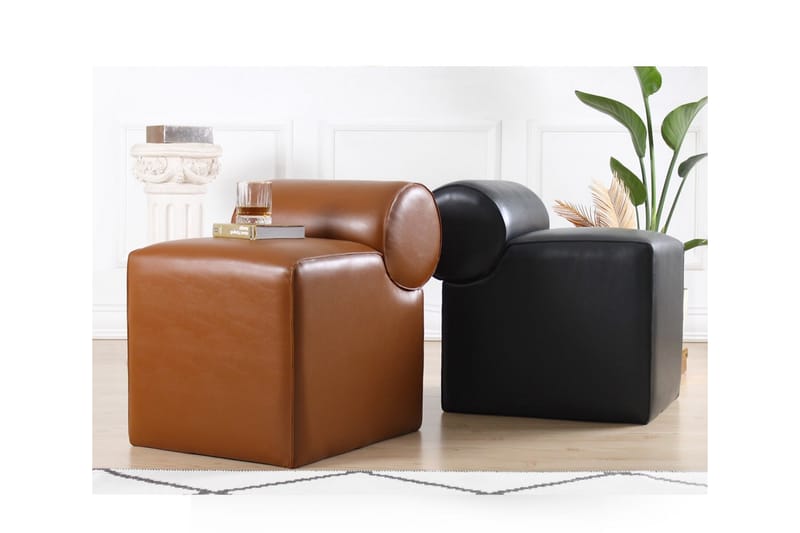Sittpuff Nahar 45 cm - Svart - Möbler - Fåtölj & stolar - Pall & puff - Sittpuff