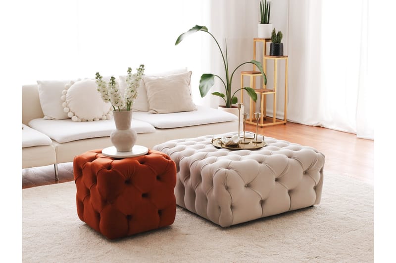 Sittpuff Naman 48 cm - Brun - Möbler - Fåtölj & stolar - Pall & puff - Sittpuff
