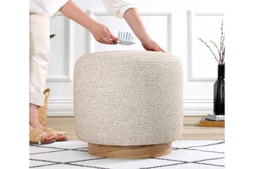 Sittpuff Namra 45 cm - Beige - Möbler - Fåtölj & stolar - Pall & puff - Sittpuff