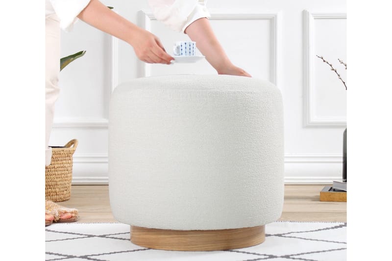 Sittpuff Namra 45 cm - Cream - Möbler - Fåtölj & stolar - Pall & puff - Sittpuff
