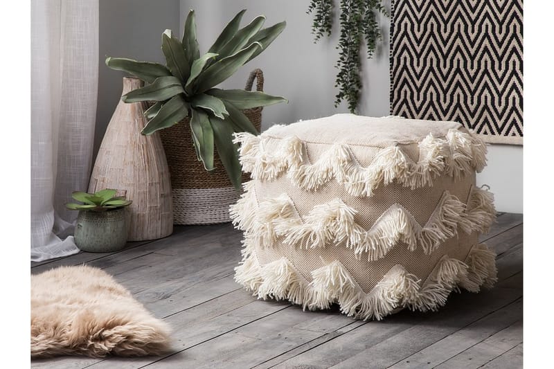 Sittpuff Nashik 45 cm - Beige - Möbler - Fåtölj & stolar - Pall & puff - Sittpuff