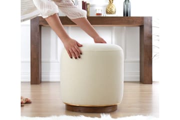Sittpuff New Britain 42 cm - Beige - Möbler - Fåtölj & stolar - Pall & puff - Sittpuff