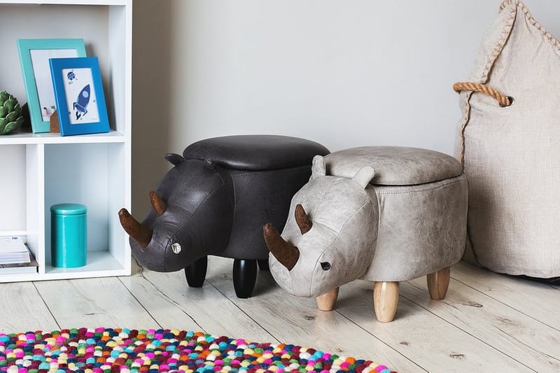 Sittpuff Rhino 60 cm - Grå - Möbler - Fåtölj & stolar - Pall & puff - Sittpuff