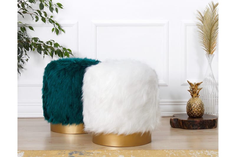 Sittpuff Rolla 40 cm - Vit - Möbler - Fåtölj & stolar - Pall & puff - Sittpuff