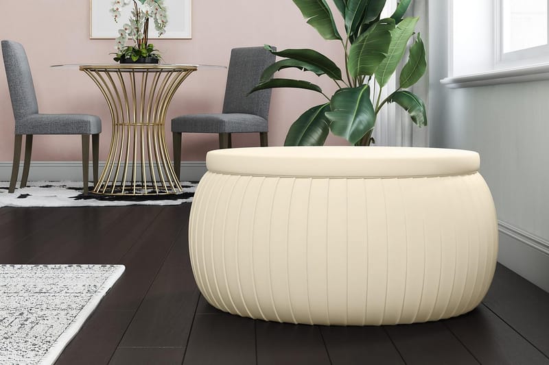 Sittpuff Sapphire Krämvit - CosmoLiving - Möbler - Fåtölj & stolar - Pall & puff - Sittpuff