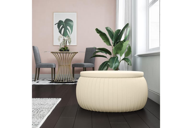 Sittpuff Sapphire Krämvit - CosmoLiving - Möbler - Fåtölj & stolar - Pall & puff - Sittpuff