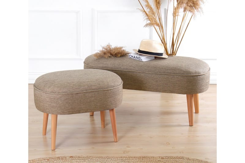 Sittpuff Simsbury 63 cm - Brun - Möbler - Fåtölj & stolar - Pall & puff - Sittpuff