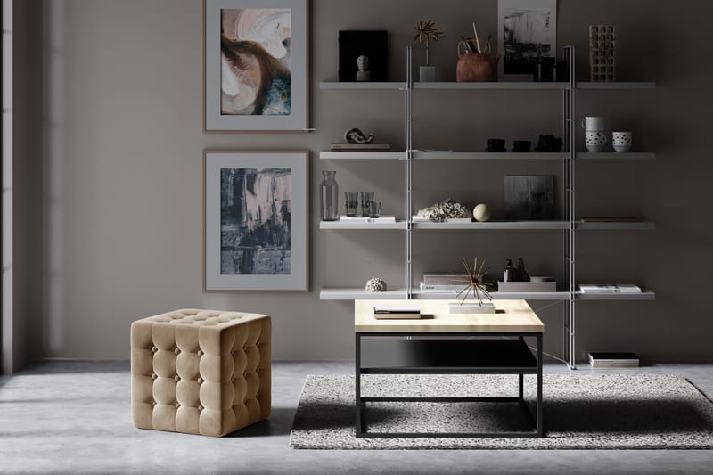 Sittpuff Soignies - Beige - Möbler - Fåtölj & stolar - Pall & puff - Sittpuff