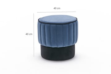 Sittpuff Spulico Rund - Blå - Möbler - Fåtölj & stolar - Pall & puff - Sittpuff