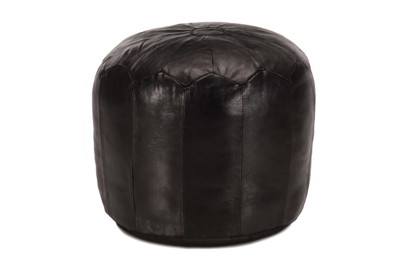 Sittpuff svart 40x35 cm äkta getskinn - Sittpuff