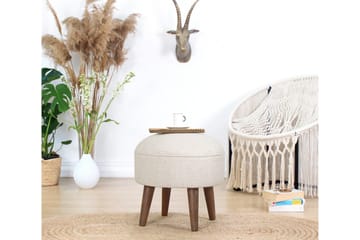Sittpuff Taree 45 cm - Beige - Möbler - Fåtölj & stolar - Pall & puff - Sittpuff