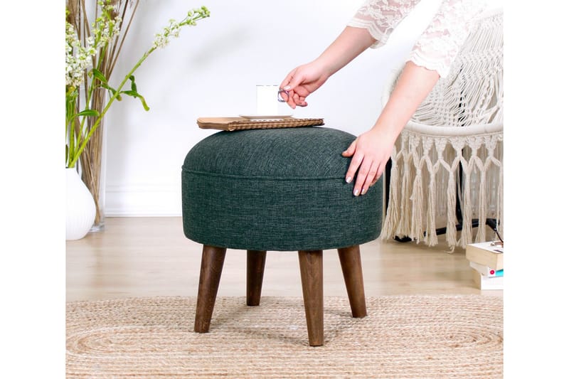 Sittpuff Taree 45 cm - Grön - Möbler - Fåtölj & stolar - Pall & puff - Sittpuff