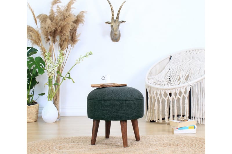 Sittpuff Taree 45 cm - Grön - Möbler - Fåtölj & stolar - Pall & puff - Sittpuff
