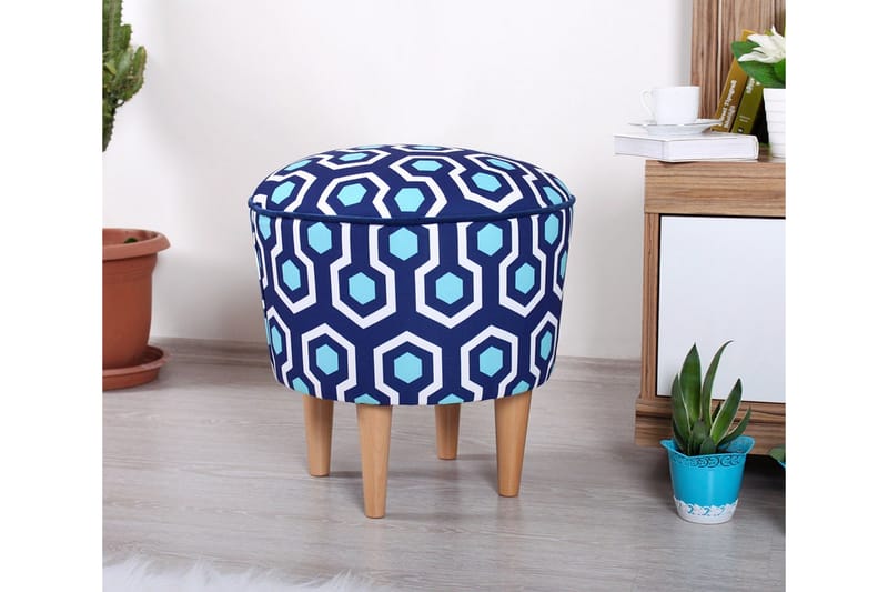Sittpuff Thambo 42 cm - Blå - Möbler - Fåtölj & stolar - Pall & puff - Sittpuff
