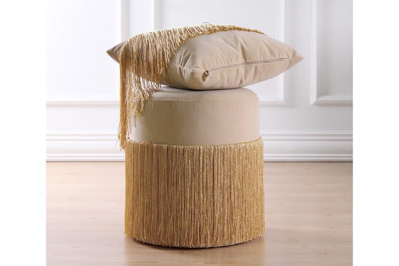 Sittpuff Thibodaux 40 cm - Guld - Möbler - Fåtölj & stolar - Pall & puff - Sittpuff