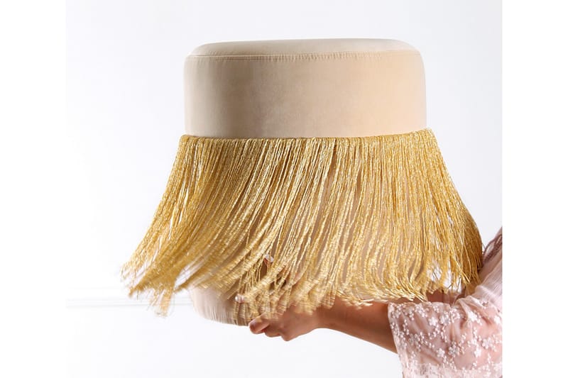 Sittpuff Thibodaux 40 cm - Guld - Möbler - Fåtölj & stolar - Pall & puff - Sittpuff
