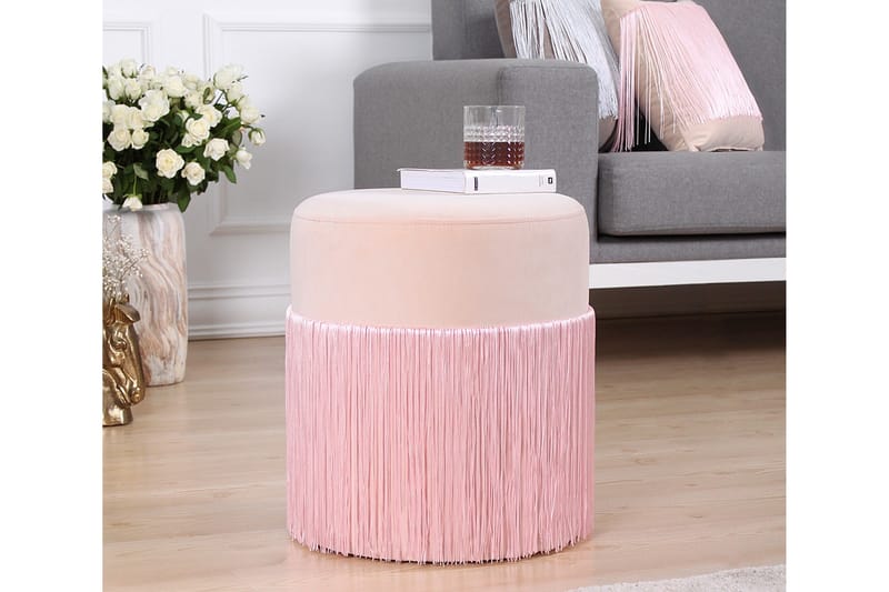 Sittpuff Thibodaux 40 cm - Rosa - Möbler - Fåtölj & stolar - Pall & puff - Sittpuff
