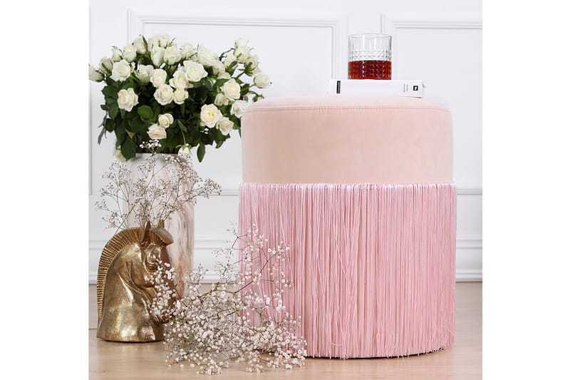 Sittpuff Thibodaux 40 cm - Rosa - Möbler - Fåtölj & stolar - Pall & puff - Sittpuff