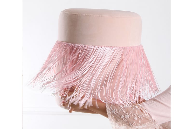 Sittpuff Thibodaux 40 cm - Rosa - Möbler - Fåtölj & stolar - Pall & puff - Sittpuff