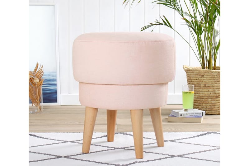 Sittpuff Veccio 47 cm - Rosa - Möbler - Fåtölj & stolar - Pall & puff - Sittpuff