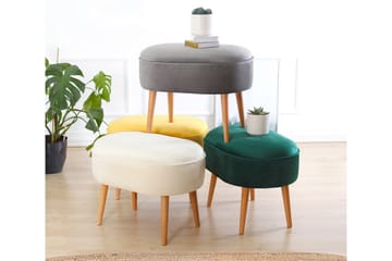 Sittpuff Wellfleet 63 cm - Grå - Möbler - Fåtölj & stolar - Pall & puff - Sittpuff