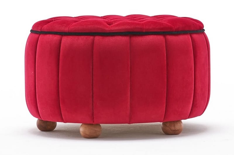 Sittpuff Welwin - Röd/Natur - Möbler - Fåtölj & stolar - Pall & puff - Sittpuff