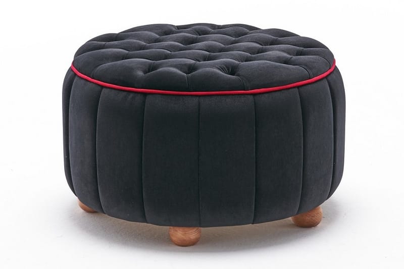 Sittpuff Welwin - Svart/Natur - Möbler - Fåtölj & stolar - Pall & puff - Sittpuff