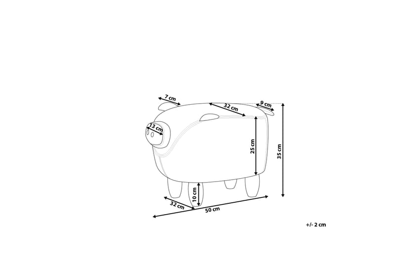 Sittpuff Piggy 50 cm - Gul - Sittpuff