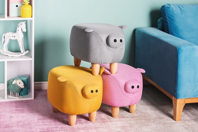 Sittpuff Piggy 50 cm - Grå - Möbler - Fåtölj & stolar - Pall & puff - Sittpuff